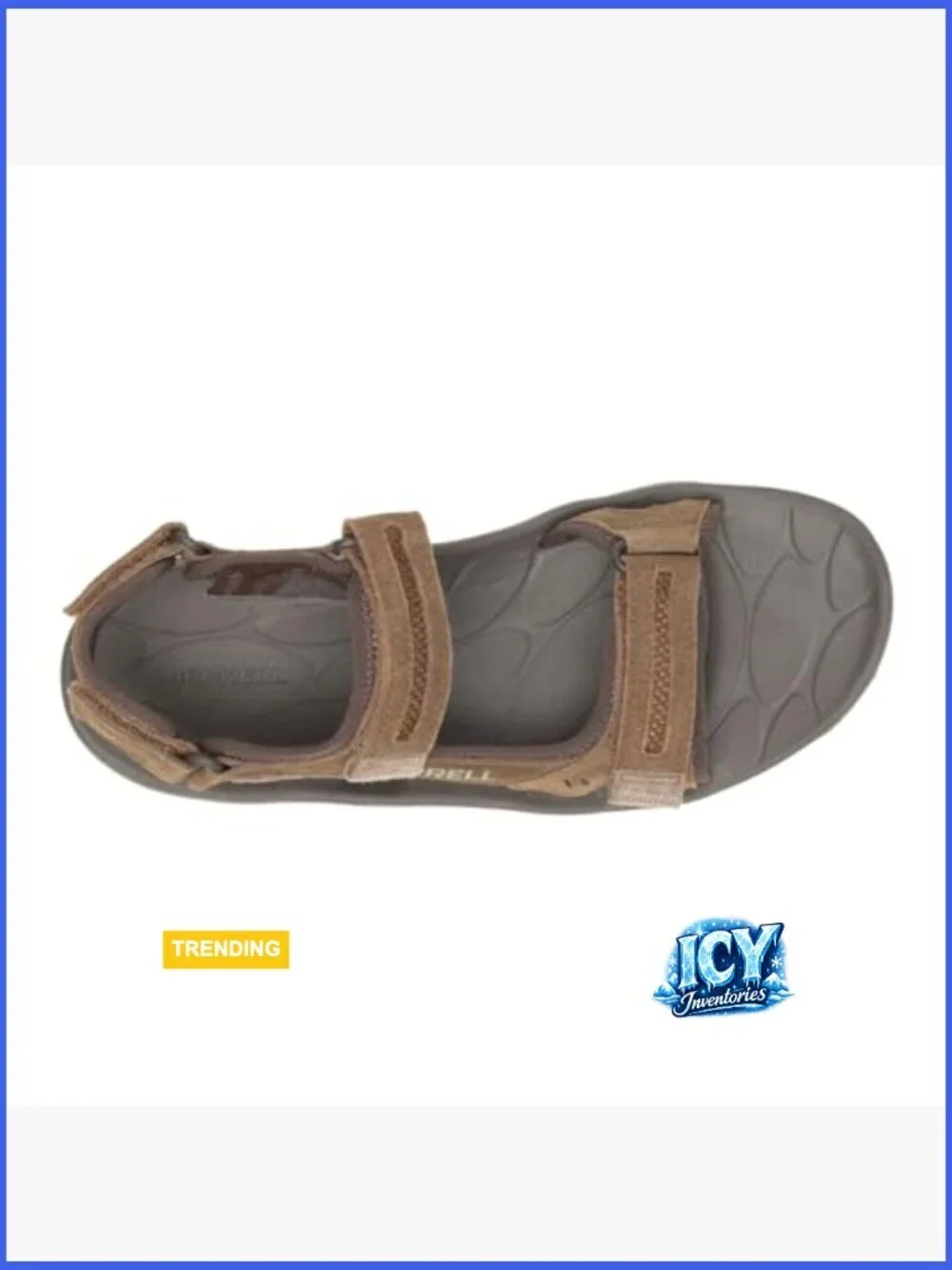 Men's Athletic Sandal with Waterproof Leather Upper and Cushioned Insole